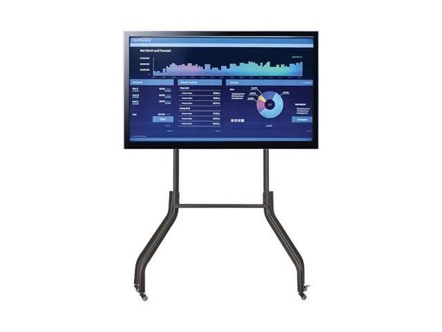 Tripp Lite Mobile Rolling TV Cart for Television Displays, Wide Legs for Extra Stability, Locking Casters, Height Adjustable, Durable Metal Frame,...