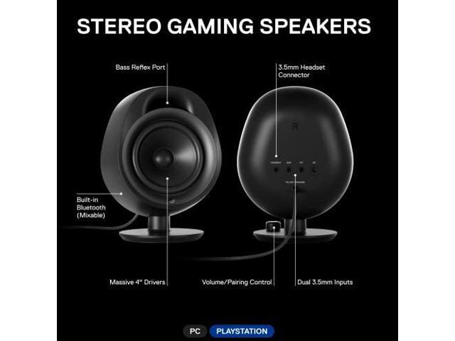 SteelSeries - Arena 9 5.1 Bluetooth Gaming Speakers with RGB Lighting (6 Piece) - Black - image 5