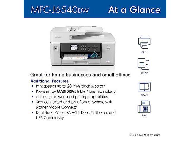 Brother - MFC-J5340DW Wireless All-in-One Business Inkjet Printer with Ledger Printing up to 11”x17” - White/Gray - image 12