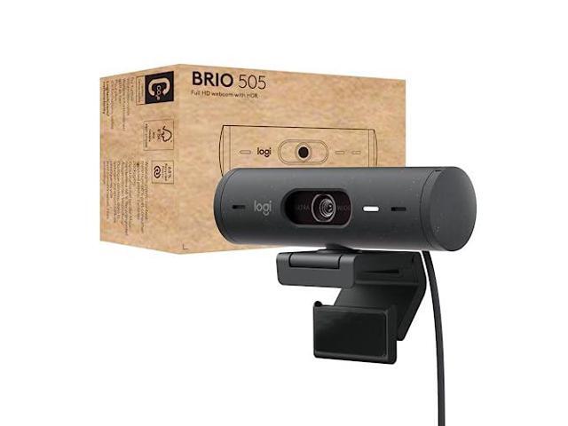 Logitech - Brio 505 Full HD Webcam with Auto Light Correction, Auto-Framing, Works with Microsoft Teams, Zoom, Google Meet - Graphite - image 4
