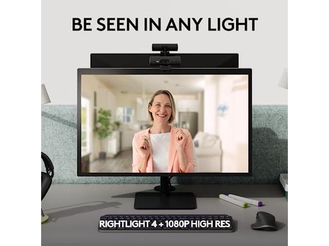 Logitech - Brio 505 Full HD Webcam with Auto Light Correction, Auto-Framing, Works with Microsoft Teams, Zoom, Google Meet - Graphite - image 7