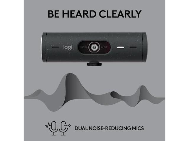 Logitech - Brio 505 Full HD Webcam with Auto Light Correction, Auto-Framing, Works with Microsoft Teams, Zoom, Google Meet - Graphite - image 8