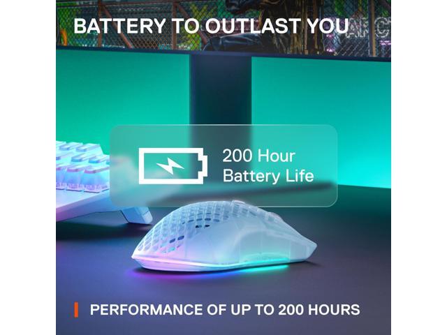 SteelSeries - Aerox 3 Super Light Honeycomb Wireless RGB Optical Gaming Mouse - Wireless - Ghost Edition - image 12