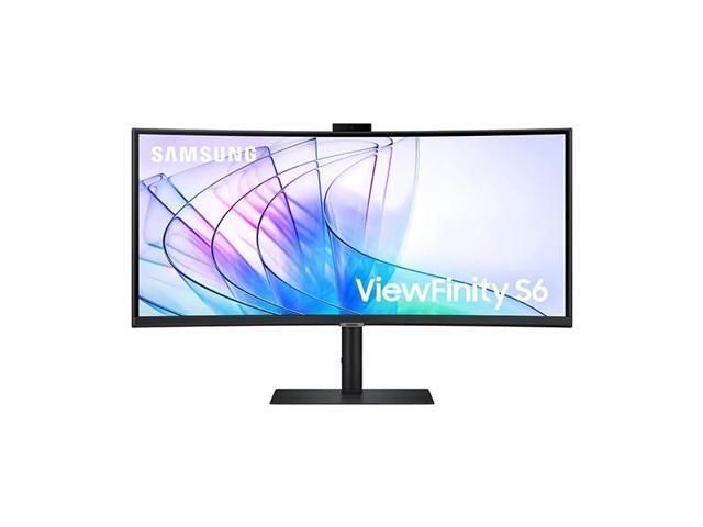 Samsung - ViewFinity 34\" S6 (S65VC) UWQHD Built-in Webcam 100Hz AMD FreeSync HDR10 Monitor (HDMI, USB, DisplayPort) - Black - image 4