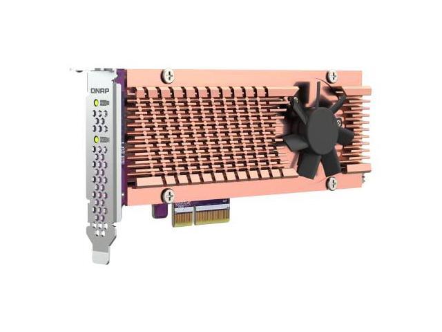 QNAP QM2-2P-344A Dual M.2 PCIe SSD Expansion Card, Supports up to Two M.2 2280/22110 Form Factor M.2 PCIe (Gen3 x4) SSDs, PCIe Gen3 x4 Host...