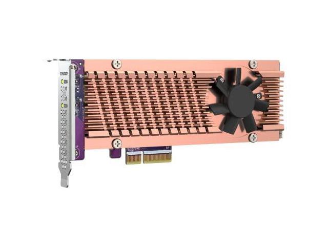 QNAP QM2-2P-344A Dual M.2 PCIe SSD Expansion Card, Supports up to Two M.2 2280/22110 Form Factor M.2 PCIe (Gen3 x4) SSDs, PCIe Gen3 x4 Host...
