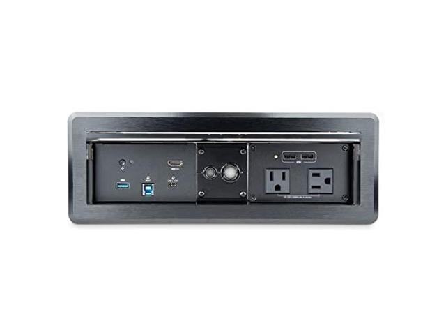 StarTech. com Conference Room Docking Station w/ Power; Table Connectivity A/V Box, Universal Laptop Dock, 60W PD, AC Outlets, USB Charging