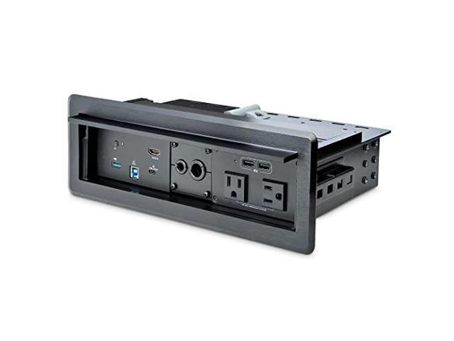 StarTech. com Conference Room Docking Station w/ Power; Table Connectivity A/V Box, Universal Laptop Dock, 60W PD, AC Outlets, USB Charging