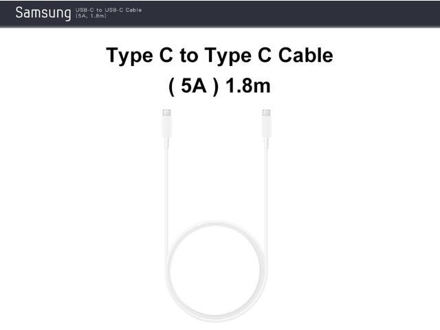 Original Samsung Official S22 series 5A Type-C to Type-C Cable 1.8m (EP-DX510) - White