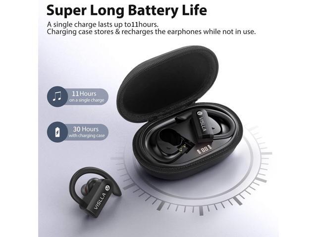 VISLLA S7 Bluetooth Earphones,True Wireless Earbuds,11 hours Super long music time,Wireless Hifi Stereo Heavy Bass,Sweatproof,Low Latency,Zipper...