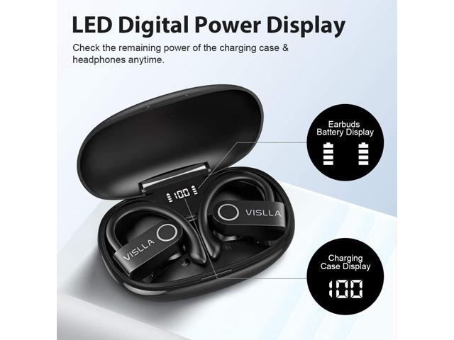 Wireless earbuds,Bluetooth earbuds,VISLLA A9S bluetoot headphones,11 hours Super long music time,Hifi Stereo Heavy Bass,Sweatproof,Low Latency,for...