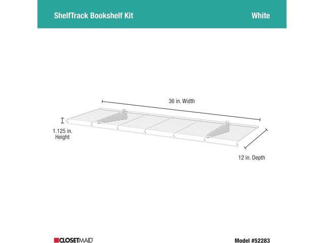 ClosetMaid Shelf Track 2283 Book Shelf Kit, 36-inches, White