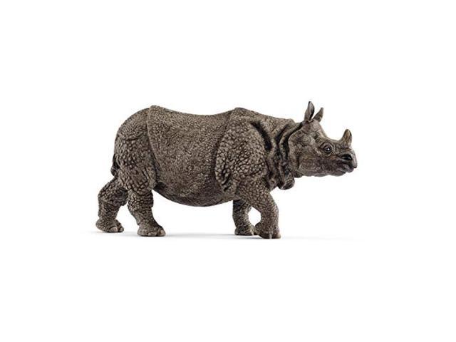 SCHLEICH Wild Life, Animal Figurine, Animal Toys for Boys and Girls 3-8 Years Old, Indian Rhinoceros