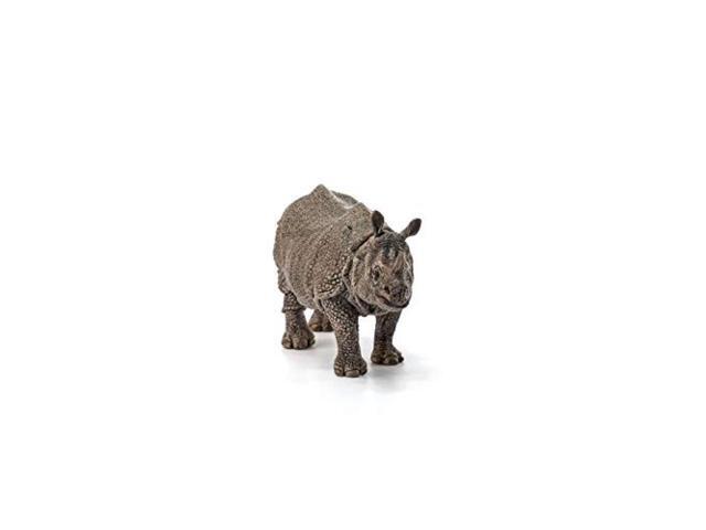 SCHLEICH Wild Life, Animal Figurine, Animal Toys for Boys and Girls 3-8 Years Old, Indian Rhinoceros