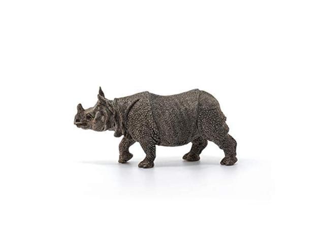 SCHLEICH Wild Life, Animal Figurine, Animal Toys for Boys and Girls 3-8 Years Old, Indian Rhinoceros