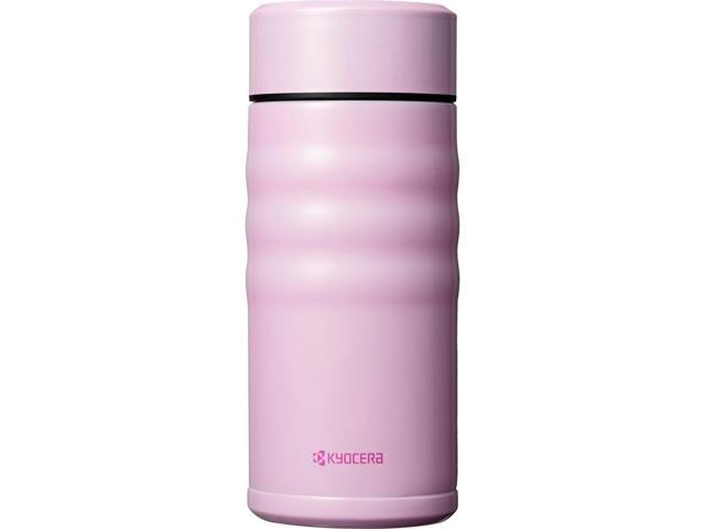 Kyocera Water Bottle 350ml Coffee Mug Bottle Ceramic Painted Rose Pink Screw Type Cerabrid Kyocera CSB-S350-BRPK