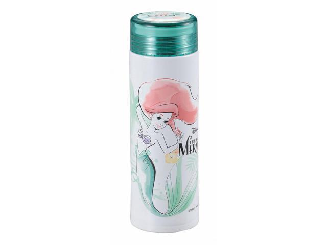 Disney Water Bottle Bottle 300ml Direct Drink Lightweight Slim Personal Bottle with Ice Stop Vacuum Insulation Little Mermaid / Floral