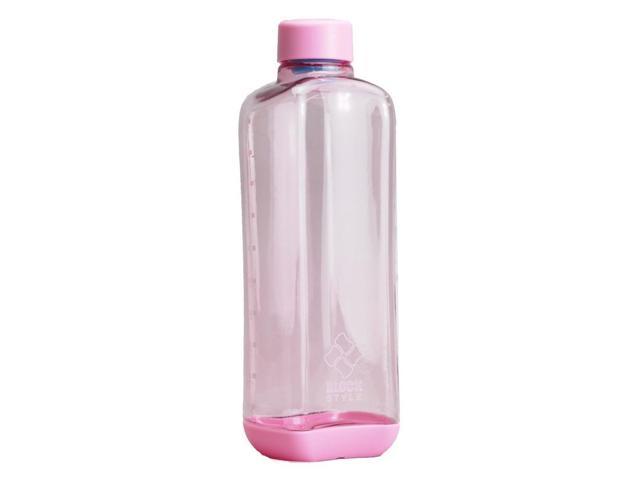 Water bottle 1000ml Direct drinking PC Aqua bottle Pink block style H-6040