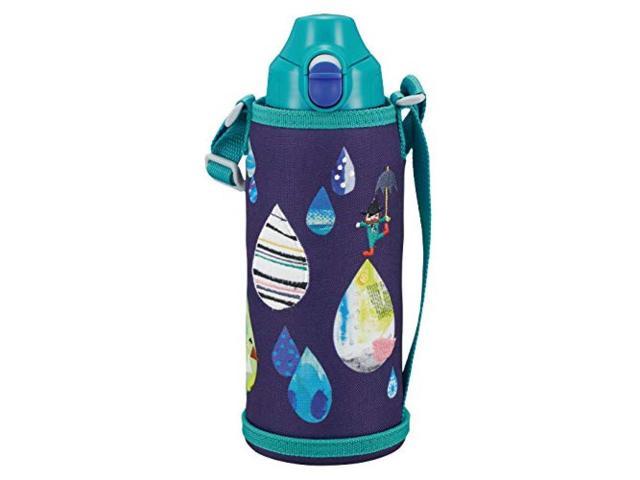 Tiger Water bottle 800ml Koro Bockle Stainless bottle Drink directly With cup 2WAY Shizuku Blue MBR-H08GAS