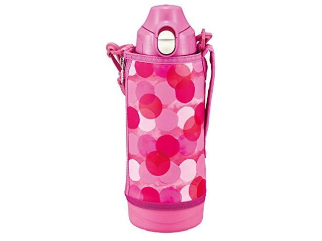 Tiger Water bottle 800ml Sahara Stainless bottle Sports Drink directly With cup 2WAY Pink dot MBO-H080PT