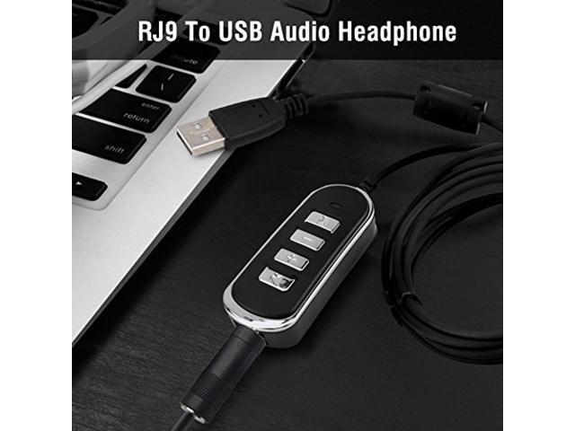 Fosa RJ9 USB Headset Jack Cable Adapter Audio Headphones Conversion Line Compatible Converter Computer Headphones Line With Control Box