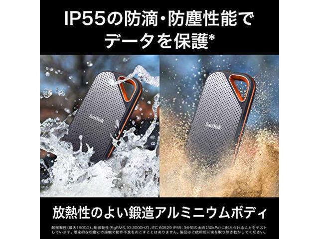 SanDisk SSD External 4TB USB 3.2 Gen 2x2 Up to 2000MB / sec Drip-proof and dust-proof SDSSDE81-4T00-GH25 Extreme Pro Portable SSD V2 Eco Package