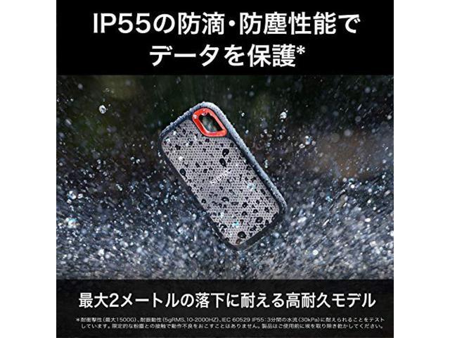 SanDisk SSD External 4TB USB3.2Gen2 Read up to 1050MB / sec Drip-proof and dust-proof SDSSDE61-4T00-GH25 Extreme Portable SSD V2 Win Mac PS4 PS5...