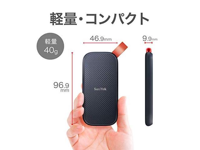 SanDisk Portable SSD 1TB USB3.2Gen2 Read up to 520MB / sec SDSSDE30-1T00-GH25 Extreme Portable Win Mac PS4 Eco Package