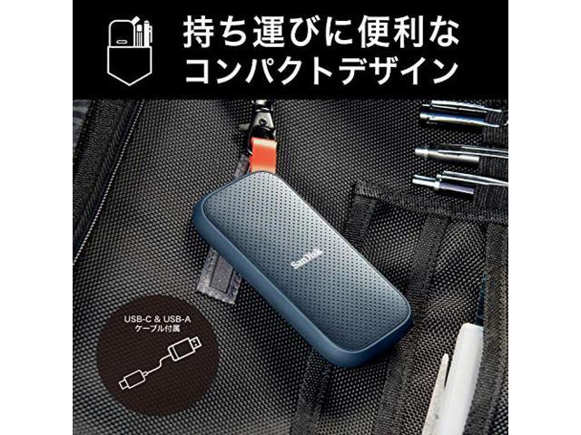 SanDisk Portable SSD 1TB USB3.2Gen2 Read up to 520MB / sec SDSSDE30-1T00-GH25 Extreme Portable Win Mac PS4 Eco Package