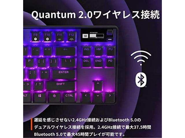 SteelSeries Gaming Keyboard Numeric Keyless Wireless English Layout OmniPoint Switch with Organic EL Display Apex Pro TKL WL (2023) US 64865 Black