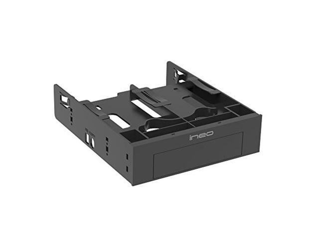 ineo tool-less 2 x 2.5' SSD/HDD and 1 x 3.5 inch HDD to 5.25 bay adapter/converter/mounting bracket [3544]