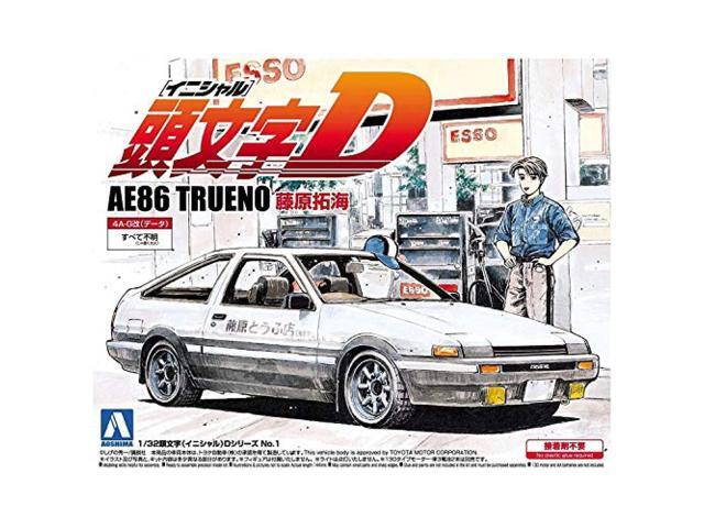 Aoshima Culture and Teaching Material Club Initial D No.1 AE86TRUENO Takumi Fujiwara 1/32 scale Plastic model
