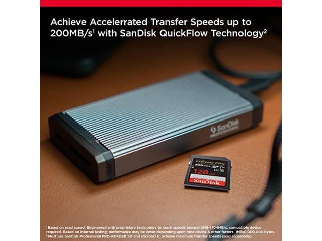 SanDisk 128GB Extreme PRO SDXC UHS-I Memory Card - C10, U3, V30, 4K UHD, SD Card Digital Cameras - SDSDXXD-128G-GN4IN