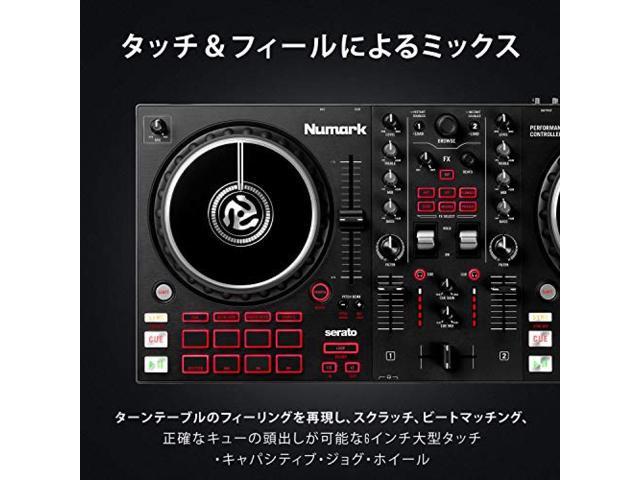 Numark DJ Controller Serato DJ 2 Deck [Serato DJ A little Included / DJ Mixer / FX Paddle Equipped / Audio Interface Built-in / Touch Sensitive Jog...