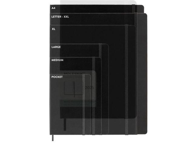 Moleskine Classic 12 Month 2025 Weekly Horizontal Planner, Hard Cover, Large (5' x 8.25'), Black, 144 pages