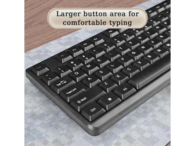 Hasee S-M11 Wired Keyboard and Mouse Combo for Windows, Optical Wired Mouse, Plug and Play, Full-Size Keyboard, Spill-Resistant, Quiet Typing,...