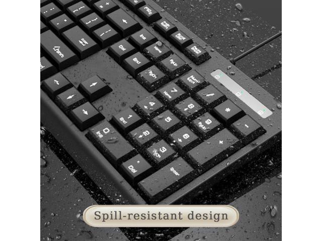 Hasee S-M11 Wired Keyboard and Mouse Combo for Windows, Optical Wired Mouse, Plug and Play, Full-Size Keyboard, Spill-Resistant, Quiet Typing,...