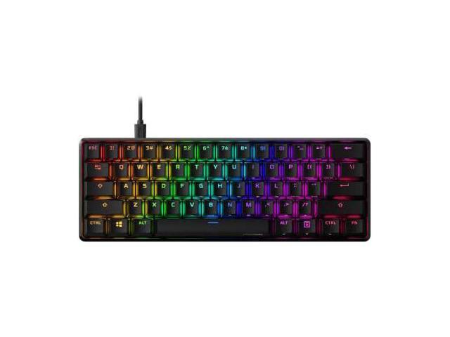 HyperX Alloy Origins 60 - Mechanical Gaming Keyboard - Ultra Compact 60% Form Factor - Tactile Aqua Switch - Double Shot PBT Keycaps - RGB LED.