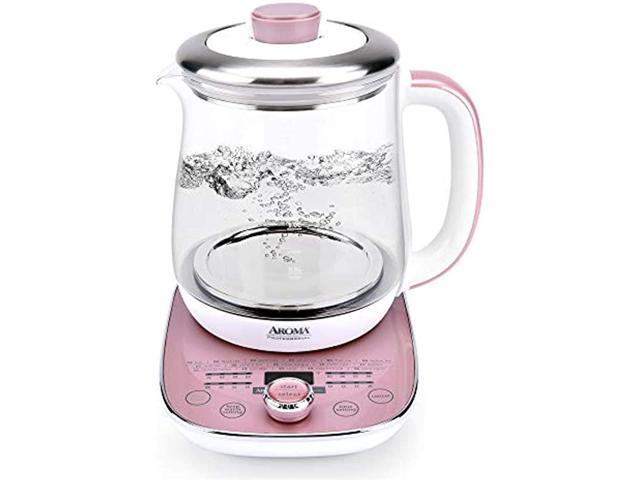 Aroma Professional AWK-701 16-in-1 Nutri-Water, Green, Fruit, Flower Tea, Coffee, Multi-Use Kettle, Delay Timer, 1.5L, Pink