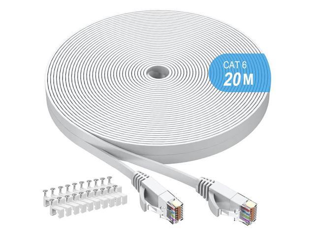 20m Cat6 Ethernet Cable, Long Internet Cables High-Speed Patch Cord 1Gbps for 250Mhz/s UTP Suitable for Console, Router, Modem, Patch Panel,...
