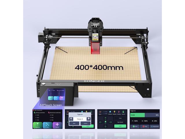 Longer Ray5 Engraver, Engraving Cutting Machine10W Output Power Engraving Cutting Machine, 32-bit Motherboard, Compressed Spot CNC, App Offline...
