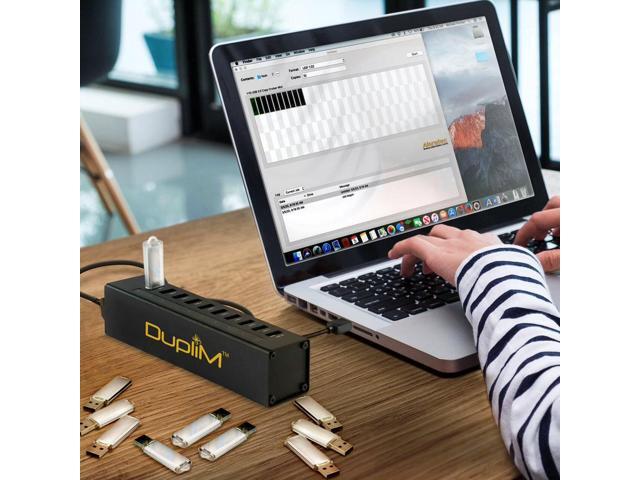 DupliM Inc 1:10 USB 3.0 Flash Drive Duplicator Computer Connected for MAC and PC