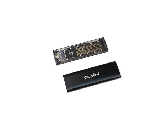 DupliM Inc M.2 NVMe SATA SSD Enclosure Case USB 3.2 Gen2 (20Gbps) NVMe to USB M-Key d/B+M