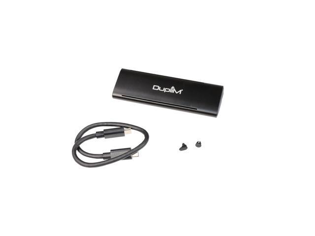 DupliM Inc M.2 NVMe SATA SSD Enclosure Case USB 3.2 Gen2 (20Gbps) NVMe to USB M-Key d/B+M