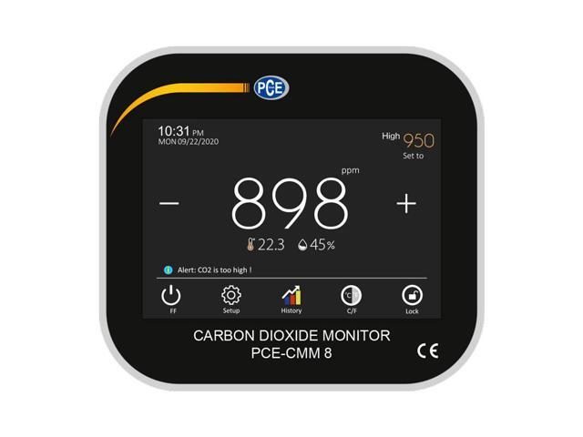 PCE-CMM 8 Digital CO2-Meter, 0 to 9999 ppm