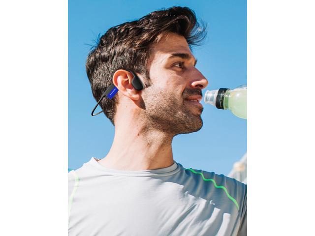 OPN Sound Mezzo+ Bluetooth Bone-Conduction Neckband Sports Headphones with Microphone Black and Blue OS8000BL - image 3