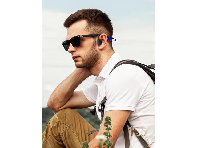 OPN Sound Mezzo+ Bluetooth Bone-Conduction Neckband Sports Headphones with Microphone Black and Blue OS8000BL - image 4