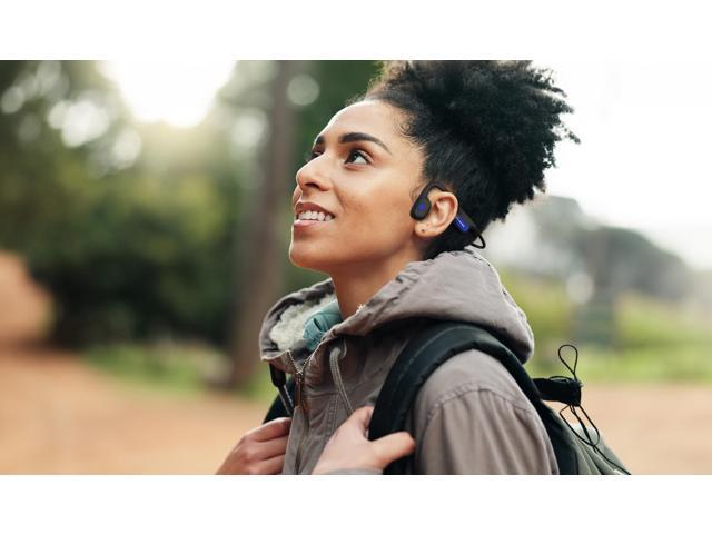 OPN Sound Mezzo+ Bluetooth Bone-Conduction Neckband Sports Headphones with Microphone Black and Blue OS8000BL - image 6