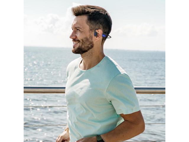 OPN Sound Mezzo+ Bluetooth Bone-Conduction Neckband Sports Headphones with Microphone Black and Blue OS8000BL - image 7