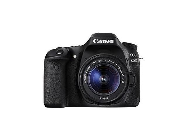 Canon EOS 80D Digital SLR Kit with EF-S 18-55mm f/3.5-5.6 Image Stabilization STM Lens (Black) - International Version
